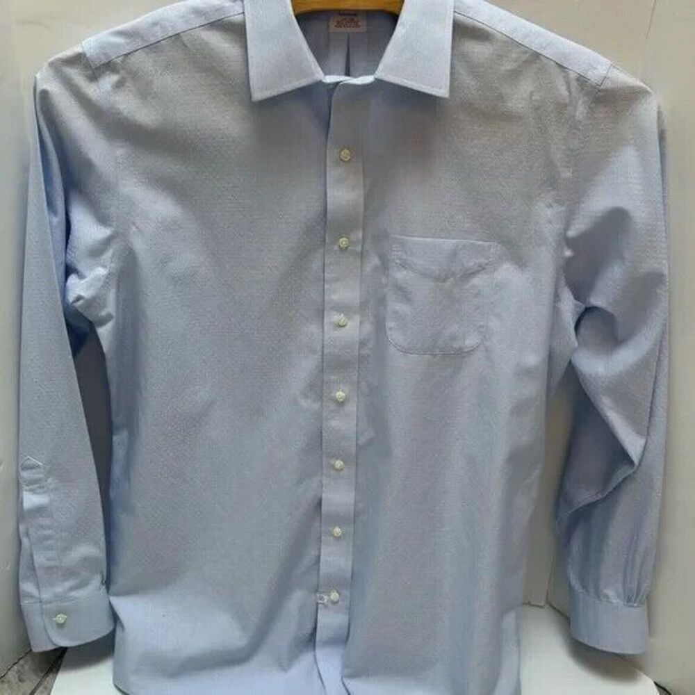 Brooks Brothers Madison Non-Iron Supima Cotton Micro Striped Blue Shirt‎ 16 1/2